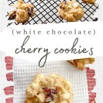 white chocolate cherry cookie pin