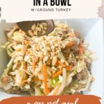 ground turkey eggroll in a bowl pin