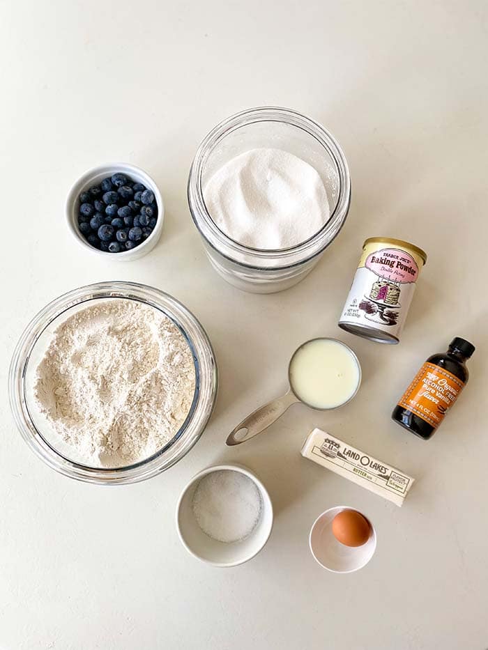 Easy Blueberry Muffins ingredients