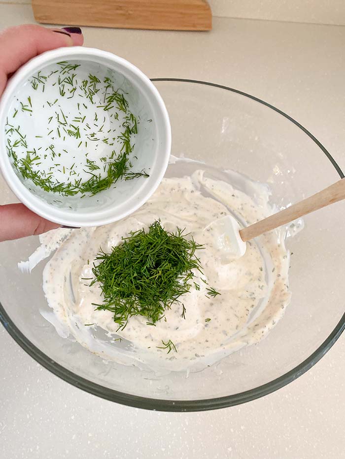 add dill to greek yogurt ranch dip