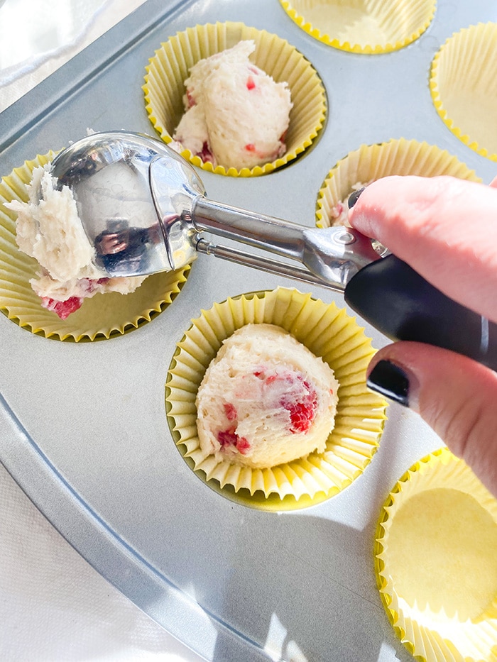 scoop into muffin tins