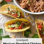 3 ingredient slow cooker mexican shredded chicken pin
