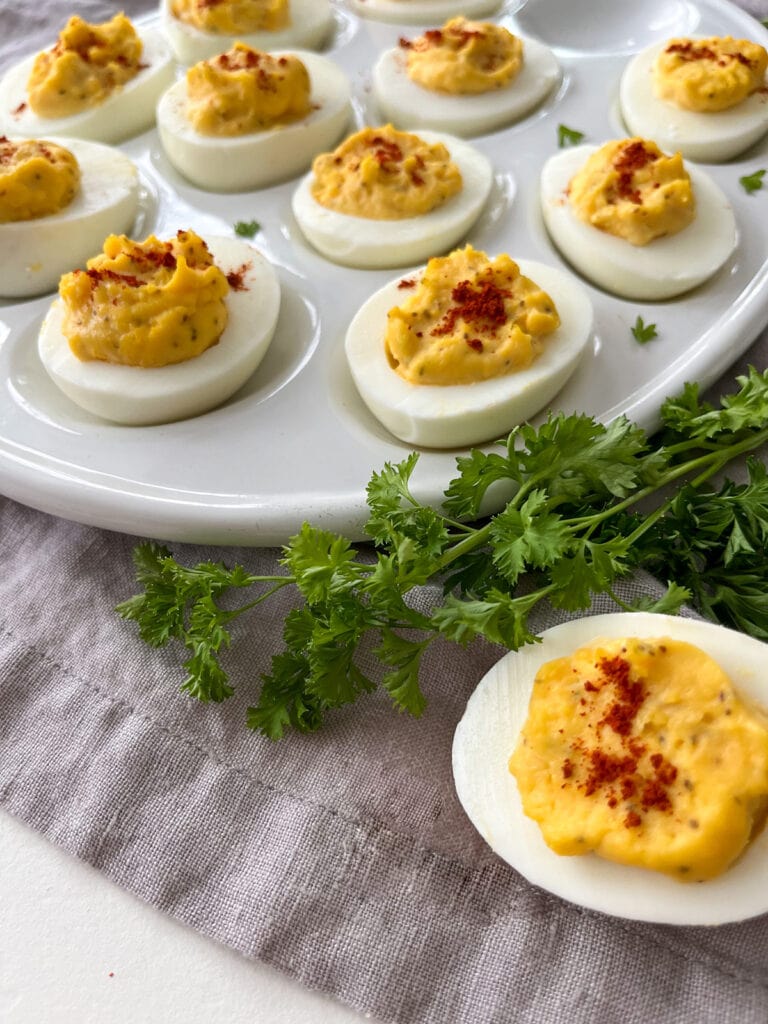 best deviled eggs on a platter