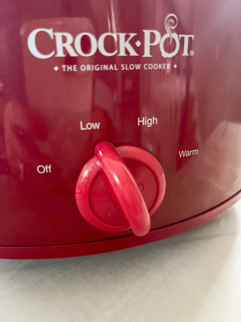 set slow cooker to low