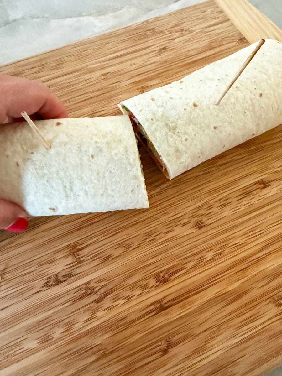 cut wrap in half