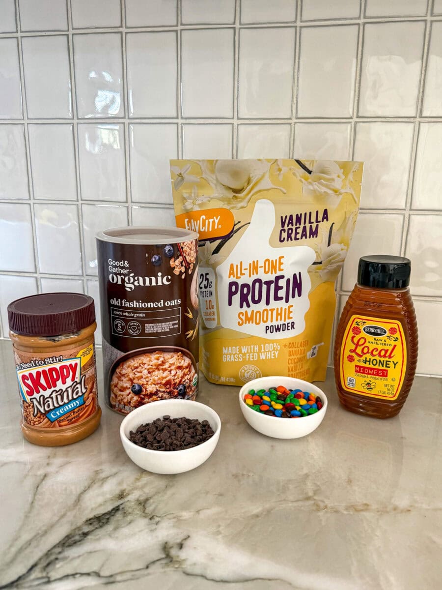 Ingredients for Monster Cookie Protein Balls